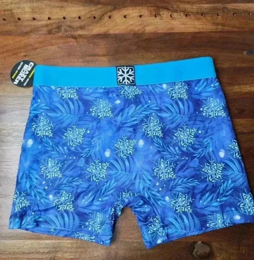 NWT deadstock Crazy Boxer briefs Tropical snowflake Large